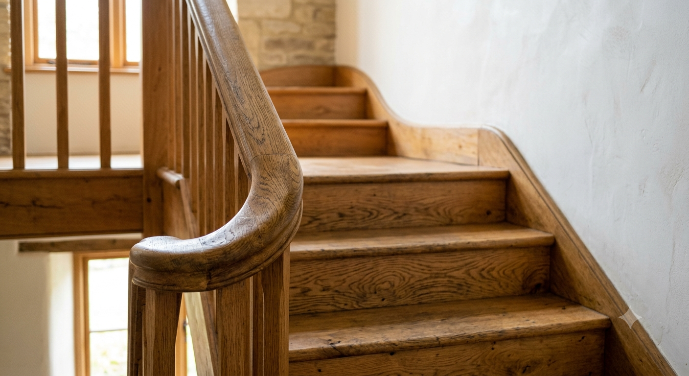 Treppendetail aus Eiche