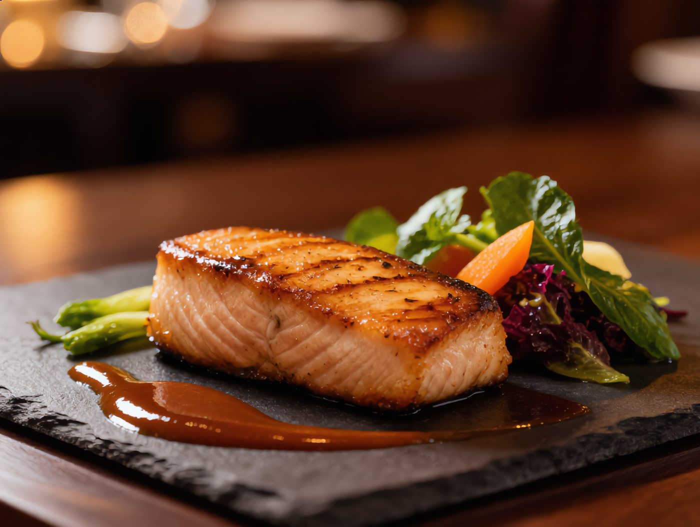 Gebratenes Lachsfilet